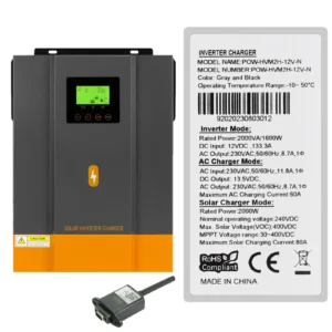PowMr 6.2KW 4.2KW 3KW 2KW Hybrid Solar Inverter with WIFI MPPT 120A 50HZ Charge 12V/24V/48V LiFePo4 Battery 230V PV Output 500V - AliExpress 13 - Color : 2KW 12V with WIFI - Output Voltage : 220-240V - Ships From : france