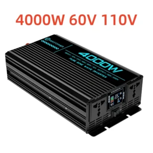 Pure Sine Wave Inverter DC 60V To AC 220V/110V 1000W 1600W 3000W 4000W 5000W 6000W Power Converter Car Solar Inverter - Color Name : 4000W 60V 110V