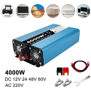 Pure Sine Wave Inverter 6000W 5000W 4000W DC 12V To AC 220V 60Hz Two socke Power solar Car Inverter With LCD Display Converter - AliExpress 13 - Color : 4000W - Input Voltage : 12V - Output Voltage : 220V