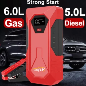 GKFLY 2000A/3000A/4000A Car Jump Starter Power Bank Petrol Diesel Car Battery Charger Starting For Auto Battery Booster - AliExpress 34 - Color : 3000A M43 Red - Ships From : france