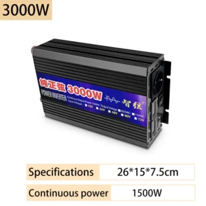 1000W 2000W Pure Sine Wave Inverter DC 12V 17V 24V To AC 220V 60Hz Power Car Inverters With LED Display Converter - AliExpress 13 - Color : 3000W - Socket Type : Europe - Input Voltage : 24V - Output Voltage : 220V50HZ - Ships From : China Mainland