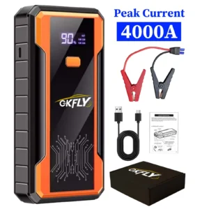 GKFLY Car Jump Starter 3000A/4000A Portable Petrol Diesel Starting Device 12V Portable Power Bank Car Battery Charger Buster - AliExpress 34 - Color : 4000A with Box - Ships From : spain