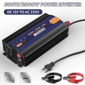2000W/3000W/4000W UPS Inverter Charger 12V to 220V/230V with 20A Charger, USB, LED Display for Home Emergency, RV, Camping, Boat - Color : 3000W - Socket Type : Universal - Input Voltage : 12V - Output Voltage : 220V - Ships From : China Mainland