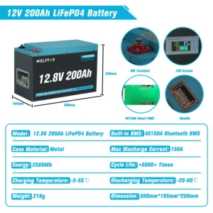 LiFePO4 Battery 12V 24V 48V 100Ah 200Ah 300Ah Lithium Battery Pack Built-in BMS Grade A Cells 6000+ Cycle PL EU Stock - AliExpress 44 - Color : 12V 200Ah Pack - Ships From : China Mainland