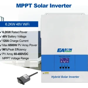 EASUN New Hybrid Solar Inverter 6200W Pure Sine Inverter 120A MPPT Solar Charge Controller 48V 220V PV Input 500V With Wifi - AliExpress 13 - Color : SMG II 6.2KW Wifi - Ships From : UNITED KINGDOM