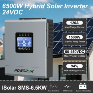 POWGROW 6500W Dual AC Output Inverter Pure Sine Wave 48V PV Panel Input 500VDC MPPT 120A Solar Controller Support Wifi BMS - AliExpress 13 - Color : SMS-6.5KW-W - Output Voltage : 220V - Ships From : Poland - Input Voltage : 48V