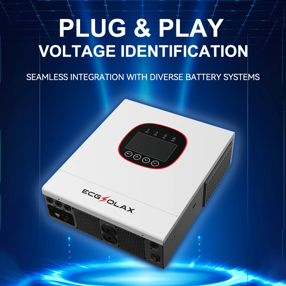 ECGSOLAX 5KW Hybrid Solar invert Pure Sine drive 24V 48V Off Grid Inverter 160A 120A Mppt Solar Controller With Built WIFI - AliExpress 13 - Output Voltage : 220-240V - Ships From : france - Input Voltage : 24V - Image 5