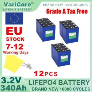 3.2V 340Ah LiFePO4 Rechargeable Battery Lithium Iron Phosphate for 12v 24v 36v 48v Travel Solar Campers Golf Cart Yacht Tax Free - AliExpress 44 - Color : 12pcs 3.2V 340Ah