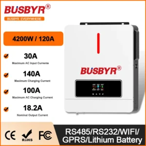 BUSBYR 6Kw 4Kw Mppt Inverter 5kw 48V 24V Solar Hybrid Inverter 3Kw 2Kw 1Kw 220V Full Sine Solar Power Inverter Max 120A - AliExpress 13 - Color : 4.2KW   24v - Output Voltage : 220-240VAC - Input Voltage : Not wifi moudle