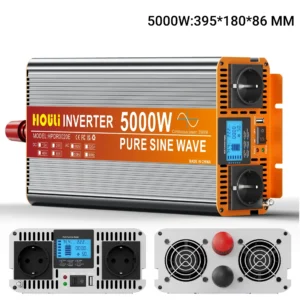HOULI inverter pure sine 12v 220v 24v Frequency converter clean sinys 7000W/6000W/5000W/4000W/3000W 2EU sockets home appliance - AliExpress 13 - Color : 5000W - Output Voltage : 220V - Ships From : spain - Input Voltage : 12V