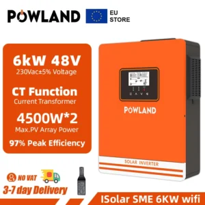 POWLAND 6000W 220V MPPT Solar Inverter Max 4500W*2 60V-450V PV Input 50Hz Pure Sine Wave Inverter With CT Function Include WIFI - AliExpress 13 - Color : SME-6KW-WIFI - Ships From : france