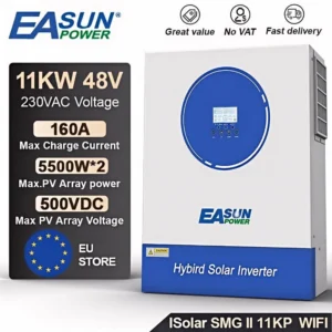 EASUN POWER 11KW Hybrid Solar Inverter 6.2KW Pure Sine Inverter 48V Off Grid Pure Sine 160A MPPT Solar Charger PV 500VDC NO TAX - AliExpress 13 - Color : SMG-II-11KP-48V-WIFI