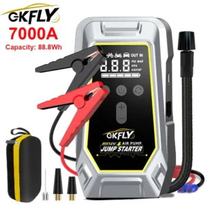 Portable 4000A Jump Starter 150PSI Air Pump Power Bank 4 In 1 Air Compressor Cars Battery Starters Starting Auto Tyre Inflator - AliExpress 34 - Color : 7000A with Pump - Ships From : Poland