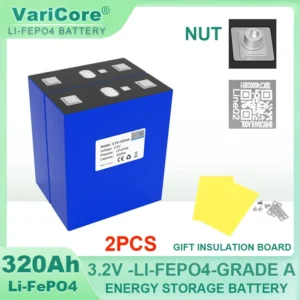 3.2V 360Ah 340Ah Lifepo4 Rechargeable Battery Lithium Iron Phosphate Travel Solar RV Campers 12v 24v batteries Grade A Tax Free - Color : 3.2V 320Ah 2pcs
