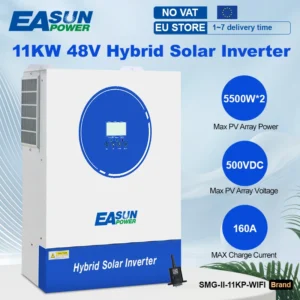 EASUN 11000W Hybrid Solar Inverter MPPT 220V 48V Max PV Input 500V 22000VA Solar Charger 160A Dual Input Support BMS With WIFI - AliExpress 13 - Color : SMG-II-11KP-48V - Ships From : france