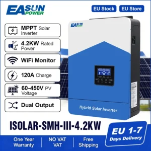 Easun Power 4200w 24v Hybrid Off Grid  MPPT Solar Inverter Dual Output Pure Sine Wave 120a 230v 50/60hz Solar Inverter Charger - AliExpress 13 - Ships From : Poland