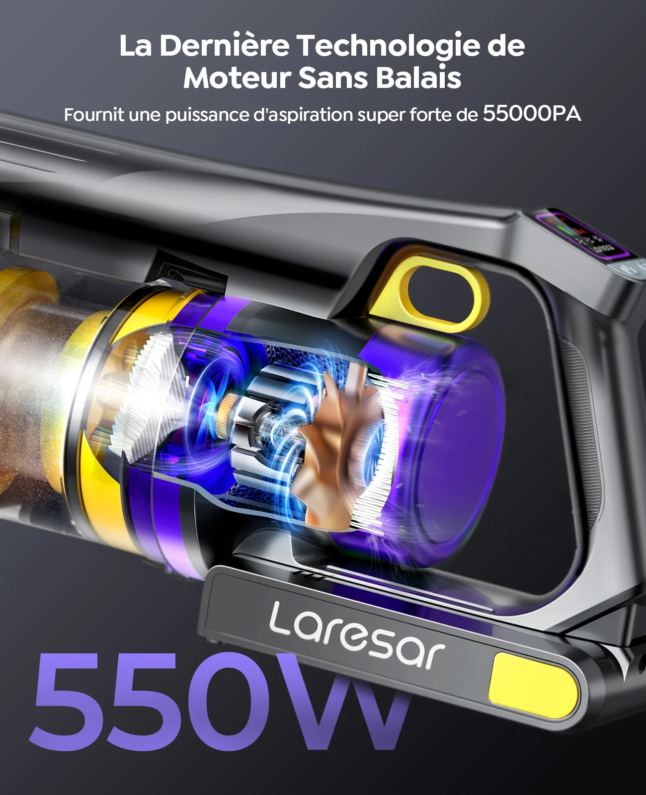 Laresar X11 Wireless vacuum cleaner 550W 55000PA Suction Makes Handheld Smart Home Dust mug 60 Minutes Running Time 3 PCs Filte Set - AliExpress 6 - Plug Type : EU - Ships From : Poland - Image 5