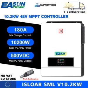 EASUN POWER 10.2KW 48V Hybrid Solar Inverter Grid Tie Inverter On Grid Off Grid Inverter With Max Solar Power 11KW MPPT With BMS - AliExpress 13 - Color : ISolar-SML-V-10.2KW-WIFI - Output Voltage : 220-240V - Ships From : PL - Input Voltage : 48V