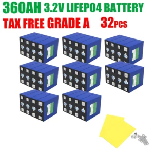 3.2V 360Ah LiFePO4 Battery Lithium Iron Phosphate 10000Cycle for 12v 24v Travel Solar Campers Golf Cart Yacht  Grade A Tax Fre - AliExpress 44 - Color : 3.2V 360Ah 32pcs - Ships From : Russian Federation