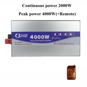 4000/5000W Pure Sine Wave Inverter Power  DC12V 24V To AC220V Voltage 50/60HZ Voltage Power Converter USB Charger Solar Inverter - AliExpress 13 - Color : 4000W Remote control - Socket Type : Universal - Input Voltage : 72V - Output Voltage : 240V(60HZ)