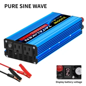 12V24V  To 110V AC Pure Sine Power Inverter 16000W 4000W  Power 60HZ  Converter Car Accessories Solar With LED And US Socket - AliExpress 34 - Color Name : 24V 110V 2200W 60HZ