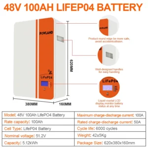 POWLAND 51.2V Lifepo4 Battery 48V 300Ah Large Capacity 15360Wh High Energy Intelligent BMS UPS Support Parallel 16 Units Not VAT - AliExpress 44 - Color : 51.2V-100AH - Ships From : Poland