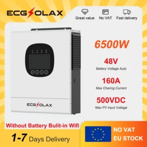 ECGSOLAX 6.5KW 48V Solar Hybrid Inverter  220Vac With MPPT 120A Hybrid Solar Inverter Built-in WIFI Off Grid Hybrid Inverter - AliExpress 13 - Color : 6KW 48V - Ships From : france