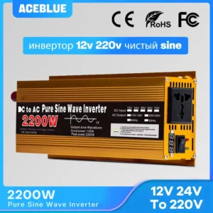 Inverter 12v 220v Pure Sine Wave 1600W-3000W Transformer Convert Multi-function Socket Converter Car inverter - AliExpress 34 - Color Name : 12V 50HZ 2200W