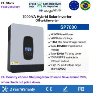 10.2KW 6.2KW 6200W 3600W Solar Hybrid Inverter with MPPT Solar Charger Controller DC 48v 24V to AC 220v 230v can no Battery work - AliExpress 13 - Color : SP-7000VA-48VDC - Output Voltage : 110-120V - Ships From : france - Input Voltage : no WIFI