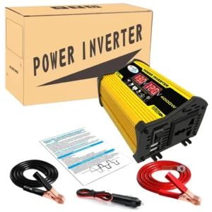 NEW Converter Voltage Display 4000W Peak Car Power Inverter Converter DC 12V To AC 110/220V Transformer Dual USB Converter - AliExpress 13 - Color : Yellow - Input Voltage : 12V - Output Voltage : 220V - Socket Type : Universal
