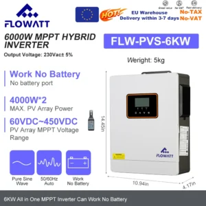 PowMr 6KW Hybrid Solar Solar Pure Sine Wave V duel PV Max 450VDC Solar Panel With WIFI Work No Battery for Water Pump - AliExpress 13 - Color : 6KW with WIFI - Output Voltage : 220-240V - Ships From : france - Input Voltage : Works without battery