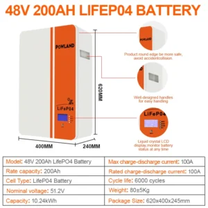 POWLAND 51.2V Lifepo4 Battery 48V 300Ah Large Capacity 15360Wh High Energy Intelligent BMS UPS Support Parallel 16 Units Not VAT - AliExpress 44 - Color : 51.2V-200AH - Ships From : Poland