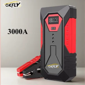 GKFLY 59.2Wh Start Power 3000A Jump Starter Car Booster External Battery 12V Starting Device for Petrol Diesel Powerbank - AliExpress 34 - Color : 3000A Black - Ships From : france