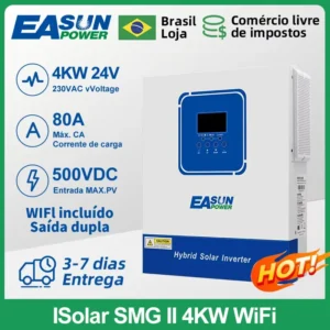 EASUNPOWER Hybrid Solar Inverter 6200W Pure Sine Inverter 120A MPPT Solar Charge Controller 48V 220V PV Input 500V With Wifi - AliExpress 13 - Color : SMG II 4KW 24V Wifi - Ships From : GERMANY