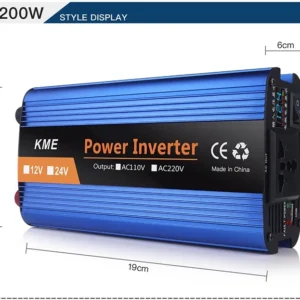 500W 1200W 12V 24V 36V 48V 60V Single-Channel Digital Display Smart Car Power Inverter - Color : 1200W - Input Voltage : 60v-220V
