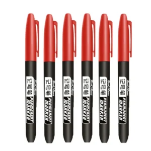 6 PCS Permanent Marker Pen Manga Drawing Markers Black Blue Red Waterproof Ink Sketch Pens Stationery Art School Supplies - AliExpress 21 - Color : 6 Red Set