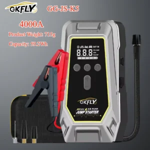 4 In 1 Car Jump Starter Pump Air Compressor 4000A Starting Device Booster 59.2Wh Power Bank 12V Digital Tire Inflator 150PSI - AliExpress 34 - Color : 4000A GG-JS-K5 - Ships From : Poland